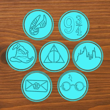 Harry Potter témájú sütikiszúró digitális fájlok