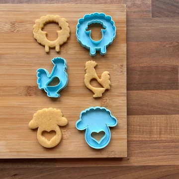 Húsvéti bárányos 3D nyomtatott sütikiszúrók