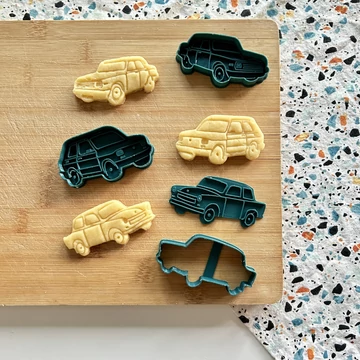 Retró autók 3D nyomtatott sütikiszúrók