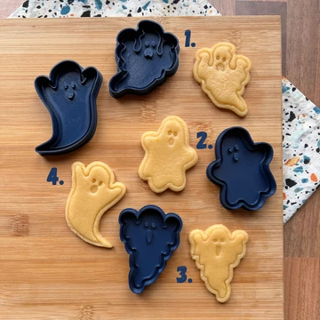 Halloweeni szellemek 3D nyomtatott sütikiszúró
