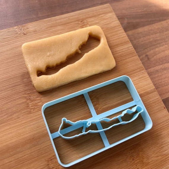 Balaton formájú linzer 3D nyomtatott sütikiszúró