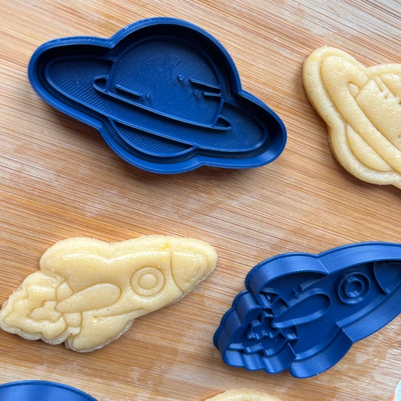Bolygók és rakéta 3D nyomtatott sütikiszúró