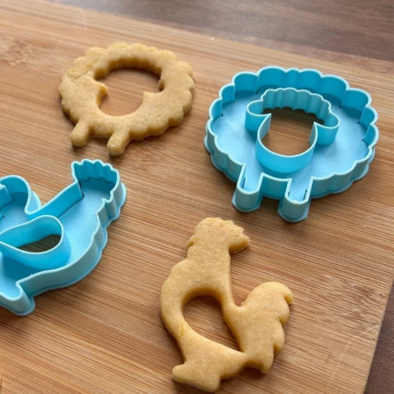 Húsvéti bárányos 3D nyomtatott sütikiszúrók