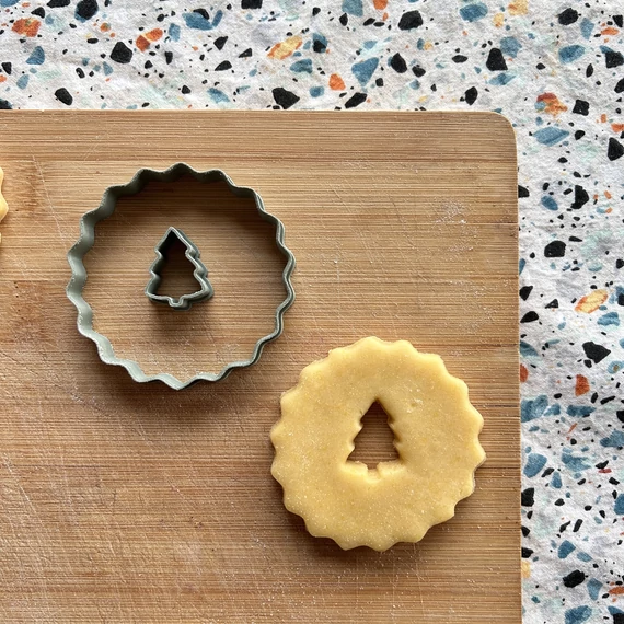 Karácsonyi linzer 3D nyomtatott kiszúrók