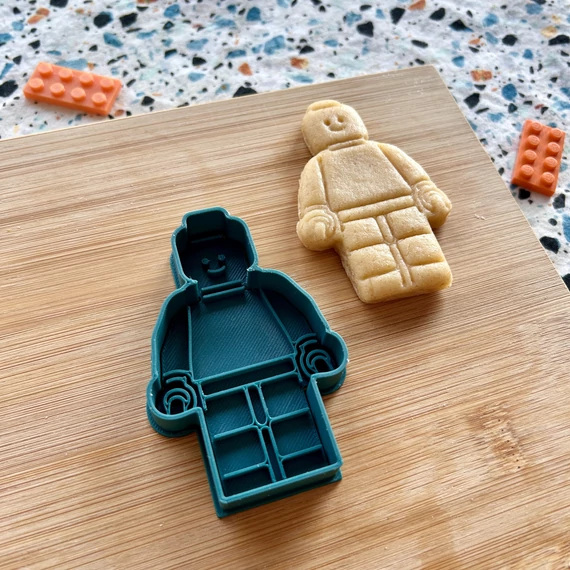 Lego figura 3D nyomtatott sütikiszúró