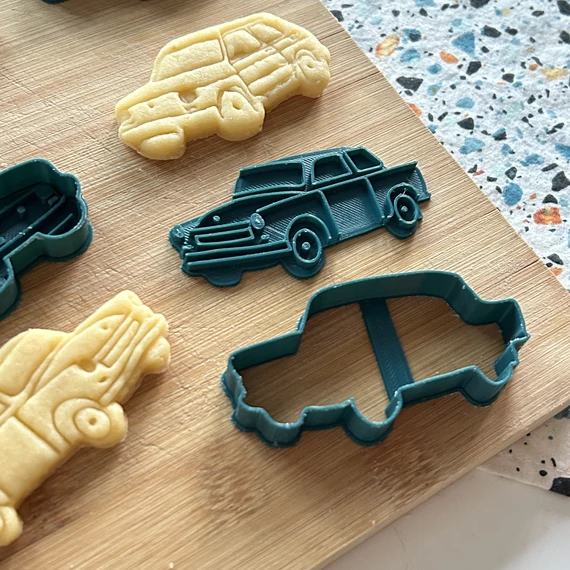 Retró autók 3D nyomtatott sütikiszúrók