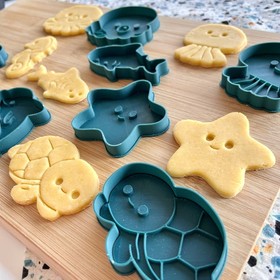 Tengeri élőlények 3D nyomtatott sütikiszúró