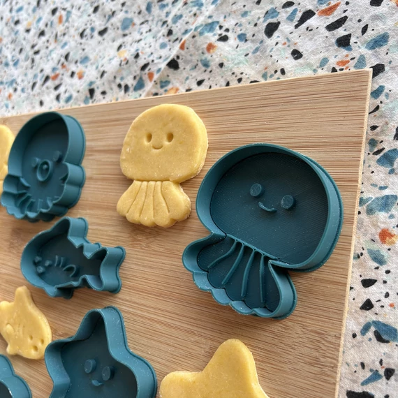 Tengeri élőlények 3D nyomtatott sütikiszúró
